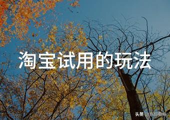 淘寶試用中心在哪找？