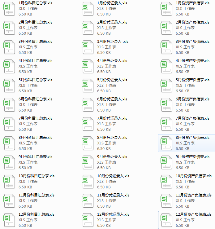 科目匯總表模板