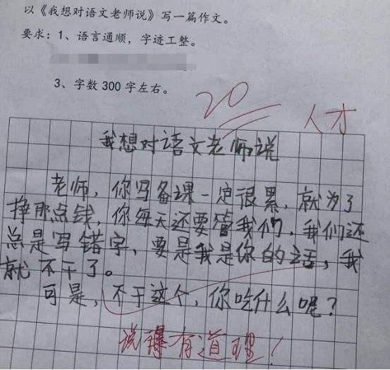 一篇作文氣死99個(gè)老師