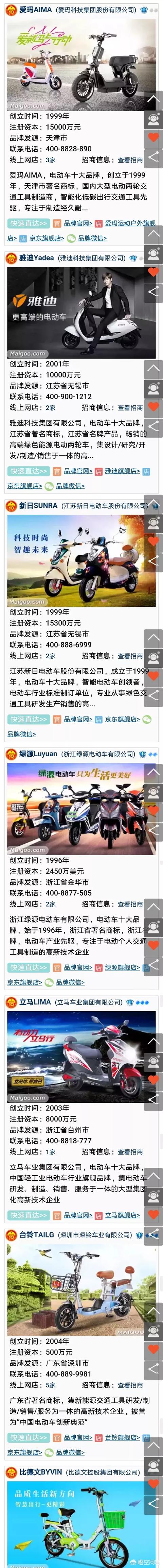 電動自行車品牌排行