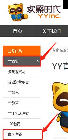 虎牙和yy的關系