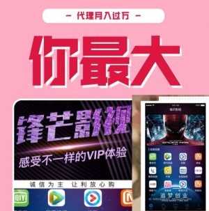 鋒芒影視 16種影視APP 一手貨源 全網最低價 日賺上千